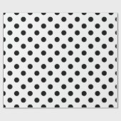 Papier Cadeau Pois noir et blanc Dot Motif chic (Plat)