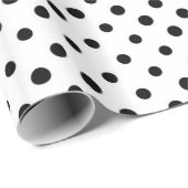 Papier Cadeau Pois noirs (Coin rond)