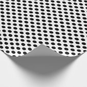 Papier Cadeau pois noirs en blanc (Coin)