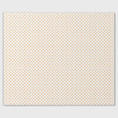 Papier Cadeau Pois orange (Plat)