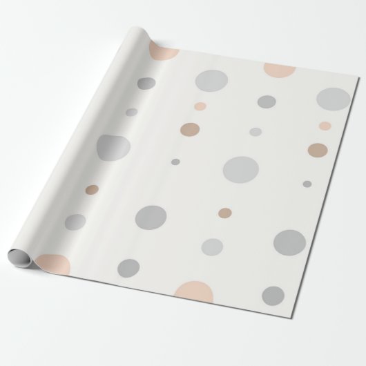 Papier Cadeau Pois pastel multicolores (Déroulé)