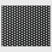 Papier Cadeau Pois Perky Motif noir blanc (Plat)
