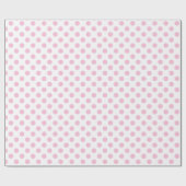 Papier Cadeau Pois Pink Pastel Blanc Petit Delicé (Plat)
