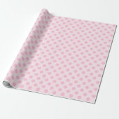 Papier Cadeau Pois Pink Pastel Monochrom Petit (Déroulé)
