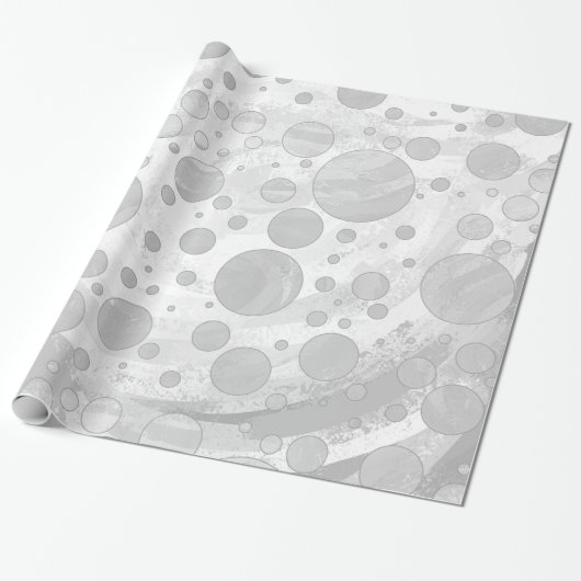 Papier Cadeau Pois Rainy Sky Grey (Déroulé)
