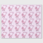 Papier Cadeau pois rose (Plat)