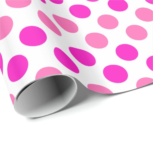 Papier Cadeau Pois rose (Coin rond)
