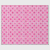 Papier Cadeau Pois rose clair et chaud (Plat)