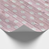 Papier Cadeau pois rose et blanc pois (Coin)