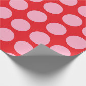 Papier Cadeau Pois rose rouge (Coin)