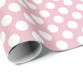 Papier Cadeau Pois roses, Motif Pointe Polka, Points, Pointe (Coin rond)