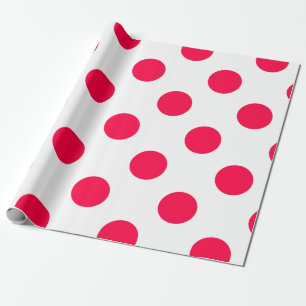 Papier Cadeau Pois rouge blanc Modèle de Noël tendance