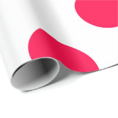 Papier Cadeau Pois rouge blanc Modèle de Noël tendance (Coin rond)