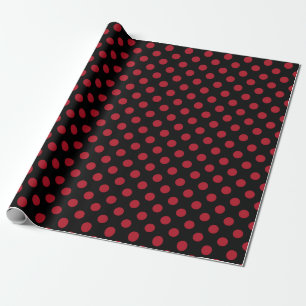 Papier Cadeau Pois rouge et noir