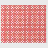 Papier Cadeau Pois rouges et blancs (Plat)
