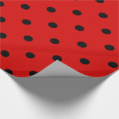 Papier Cadeau Pois rouges et noirs motif Ladybug (Coin)