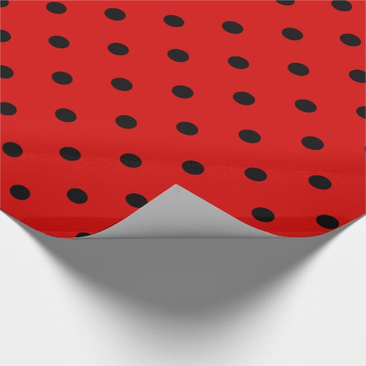 Papier Cadeau Pois rouges et noirs motif Ladybug (Coin)
