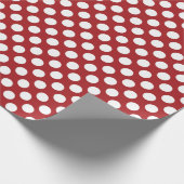 Papier Cadeau Pois rouges, Motif à points polka, points, pointil (Coin)