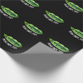 Papier Cadeau Pois sortis Yo Funny Peas Pun Dark BG (Coin)