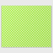 Papier Cadeau pois vert-jaune (Plat)