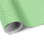 Papier Cadeau Pois verts (Coin rond)