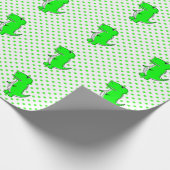 Papier Cadeau Pois verts Dinosaures verts (Coin)