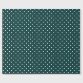 Papier Cadeau Pois verts et blancs (Plat)