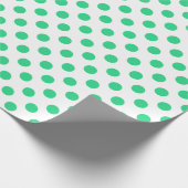 Papier Cadeau Pois verts et blancs (Coin)