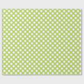 Papier Cadeau Pois verts, Motif à points Polka, points, pointill (Plat)