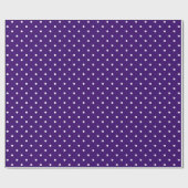 Papier Cadeau Pois violets et blancs (Plat)
