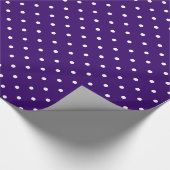 Papier Cadeau Pois violets et blancs (Coin)