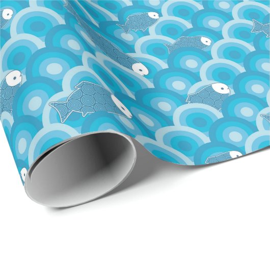 Papier Cadeau Poisson (Coin rond)