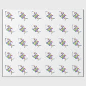 Papier Cadeau Poisson Abstrait (Plat)