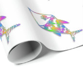 Papier Cadeau Poisson Abstrait (Coin rond)