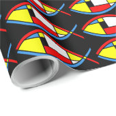 Papier Cadeau Poisson Abstrait (Coin rond)