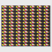 Papier Cadeau Poisson Abstrait (Plat)