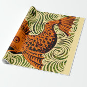 Papier Cadeau Poisson Antique Carrelage Ancien art (Déroulé)
