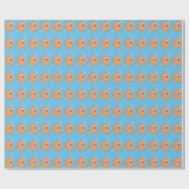 Papier Cadeau Poisson avec dent pointue (Plat)