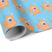 Papier Cadeau Poisson avec dent pointue (Coin rond)