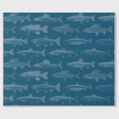 Papier Cadeau Poisson bleu (Plat)
