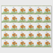 Papier Cadeau Poisson clown anniversaire pour 3ème anniversaire (Plat)