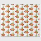 Papier Cadeau poisson clown dans les algues (Plat)