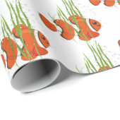 Papier Cadeau poisson clown dans les algues (Coin rond)