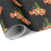 Papier Cadeau poisson clown dans les algues (Coin rond)