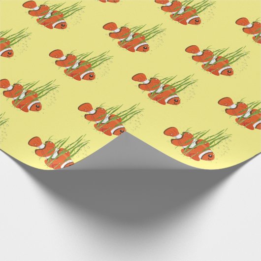Papier Cadeau poisson clown dans les algues (Coin)