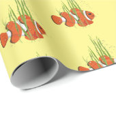 Papier Cadeau poisson clown dans les algues (Coin rond)