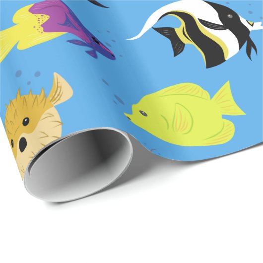 Papier Cadeau Poisson clown et amis (Coin rond)