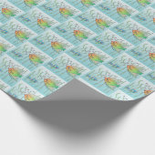 Papier Cadeau Poisson d'aquarelle nageant dans les roseaux (Coin)