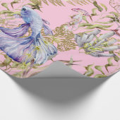 Papier Cadeau Poisson de corail sous-marin (Coin)