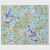 Papier Cadeau Poisson de corail sous-marin (Plat)